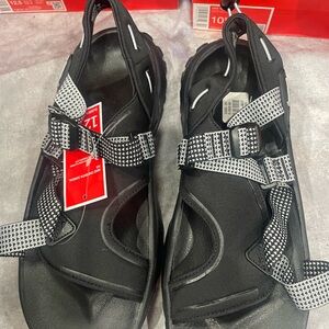 Nike Black and White Sandals